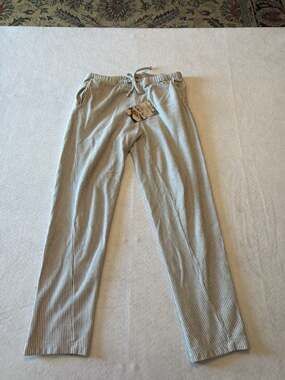 Groceries Apparel Wide Leg Ticking Stripe Organic Cotton Lounge Pants